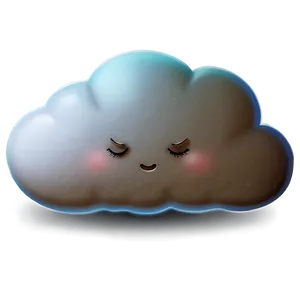 Sleepy Cloud Emoji Png Pxj PNG Image