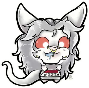 Sleepy Drooling Cartoon Cat PNG Image