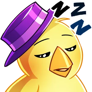 Sleepy Duck Emote PNG Image