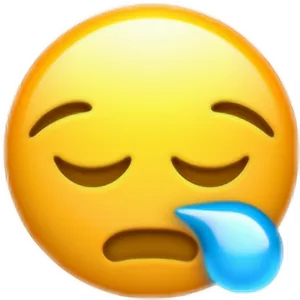 Sleepy Face Emojiwith Drool PNG Image