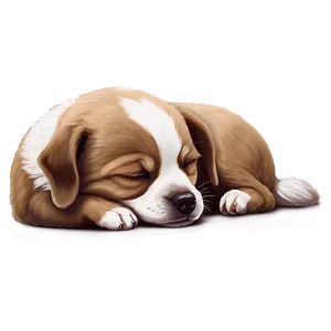 Sleepy Small Dog Drawing Png Lic34 PNG Image