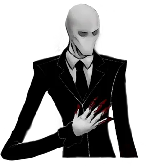 Slender_ Man_ Bloody_ Hands_ Illustration.png PNG Image