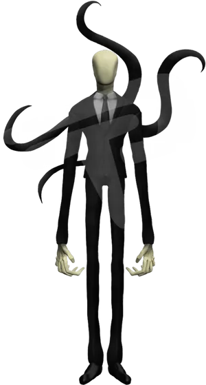 Slender_ Man_ Figure_ Render.png PNG Image