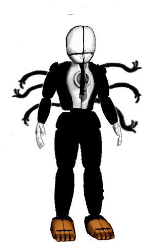 Slender_ Man_ Figure_with_ Tentacles.png PNG Image