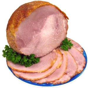 Sliced Hamon Plate PNG Image