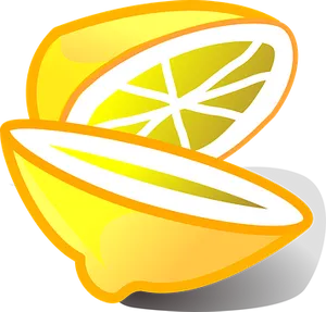 Sliced Lemon Graphic PNG Image