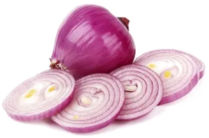 Sliced Red Onion Isolated PNG Image