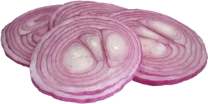 Sliced Red Onion Rings PNG Image