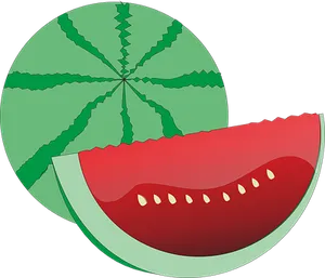 Sliced Watermelon Graphic PNG Image