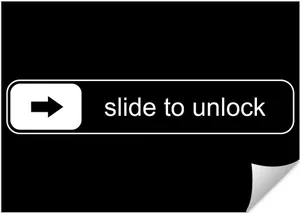 Slide To Unlock Interface Graphic PNG Image