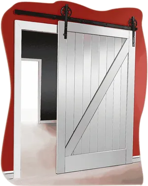 Sliding Barn Door Open Entrance PNG Image