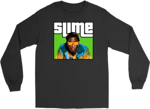 Slime Graphic Long Sleeve Shirt PNG Image