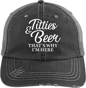 Slogan Emblazoned Baseball Cap PNG