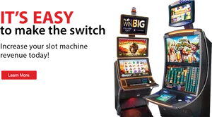 Slot Machine Revenue Increase Promotion PNG Image