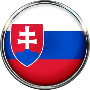 Slovakia National Emblem Button PNG Image