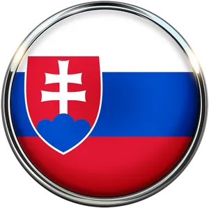 Slovakia National Emblem Button PNG Image