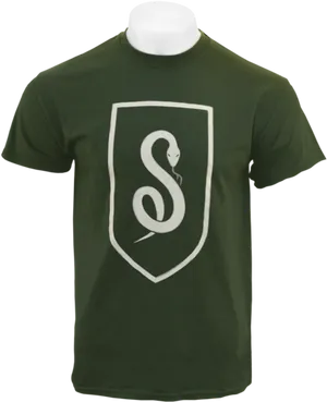 Slytherin Crest T Shirt Design PNG Image