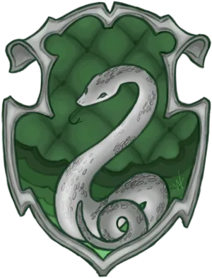 Slytherin House Crest Artwork PNG Image