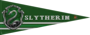 Slytherin House Crest Banner PNG Image