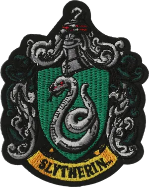 Slytherin House Crest Embroidery PNG Image