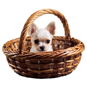 Small Dog In Basket Png Fml91 PNG Image