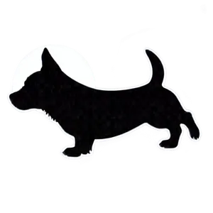 Small Dog Silhouette Png Qxi PNG Image