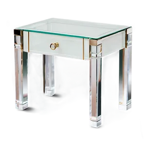 Small Glass Bedside Table Png 06292024 PNG Image