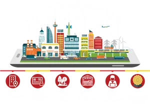 Smart City Technology Concept Illustration PNG Image