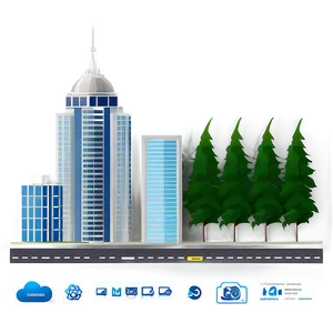 Smart City Technology Layout Png 35 PNG Image