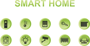 Smart Home Technology Icons PNG Image