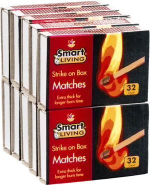 Smart Living Strikeon Box Matches Pack PNG Image