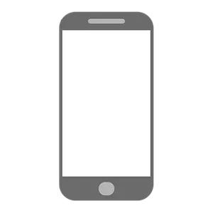 Smartphone Icon Blank Screen PNG Image