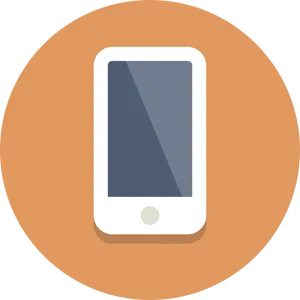 Smartphone Icon Flat Design PNG Image