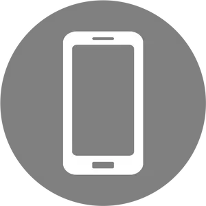 Smartphone Icon Gray Background PNG Image