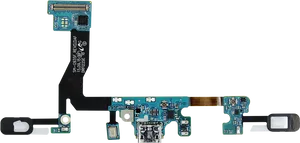 Smartphone Internal Circuit Boardwith Connectors PNG Image