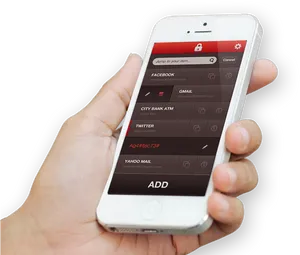 Smartphone Security App In Hand.png PNG Image