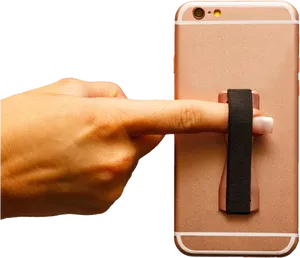 Smartphone Security Grip Demonstration PNG Image