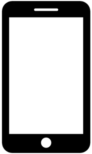 Smartphone Silhouette Vector PNG Image