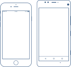 Smartphone Silhouettes Comparison PNG Image