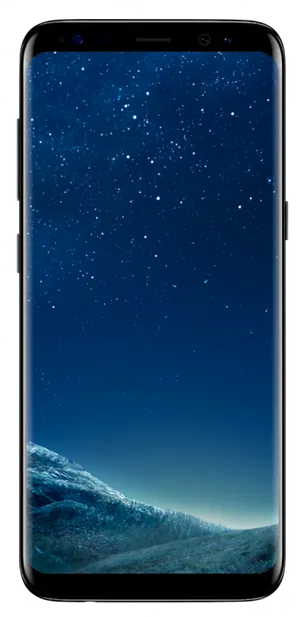 Smartphone Starry Night Screen PNG Image