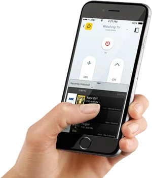 Smartphone T V Remote Control App PNG Image