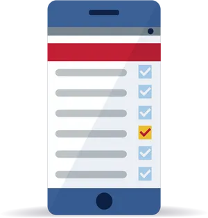 Smartphone To Do List Graphic PNG Image