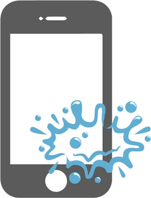 Smartphone Water Splash Clipart PNG Image