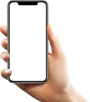 Smartphonein Hand Mockup PNG Image