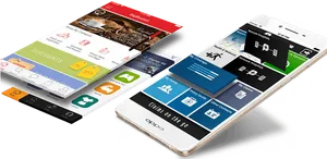 Smartphones_ Displaying_ Apps PNG Image