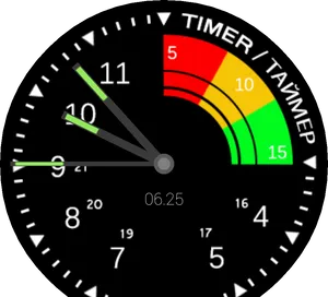 Smartwatch Timer Interface PNG Image