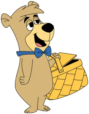 Smiling Bear Cartoon Character PNG Image