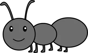 Smiling Cartoon Ant PNG Image