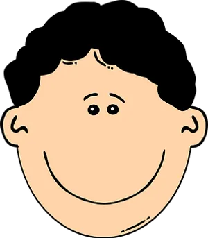 Smiling Cartoon Face Graphic PNG Image