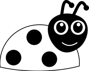 Smiling Cartoon Ladybug Clipart PNG Image